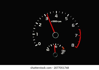 Dashboard Tachometer Odometer Car Detailing Car Stock Photo 2077051768 ...