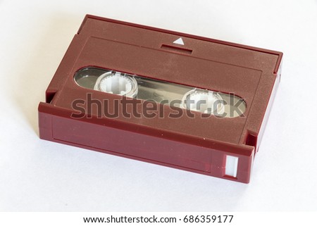 DAT backup data tape isolated on a white background