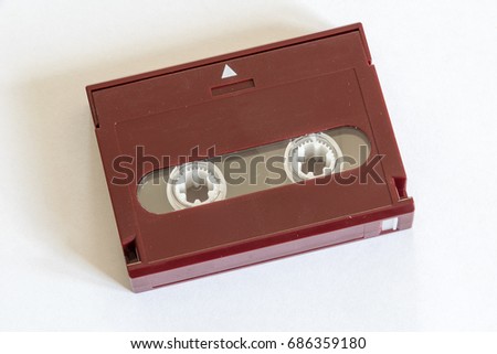DAT backup data tape isolated on a white background