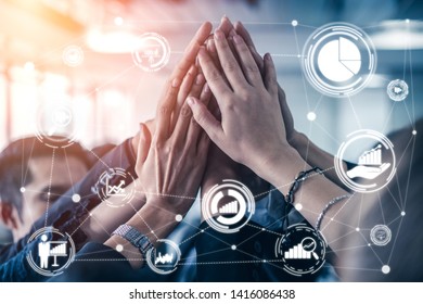 Data Analysis for Business and Finance Concept. Graphic interface showing future computer technology of profit analytic, online marketing research and information report for digital business strategy. - Shutterstock ID 1416086438