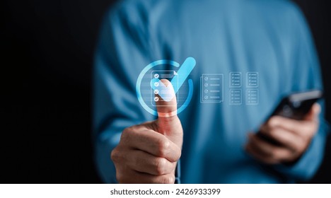 Data analysis of document ai artificial intelligence process with technology processor to planning business information data, tech, network corporate concept.