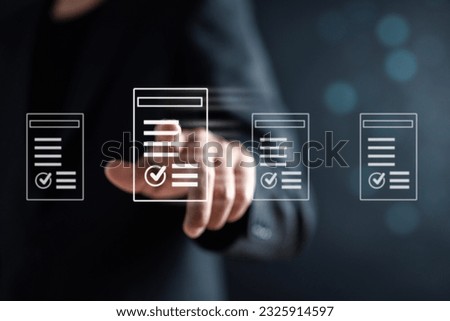 Data analysis of document ai artificial intelligence process with technology processor to planning business information data, tech, network corporate concept.