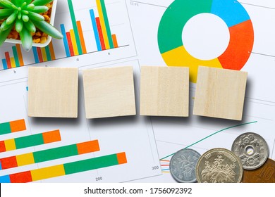 Data analysis document and four letter blank block