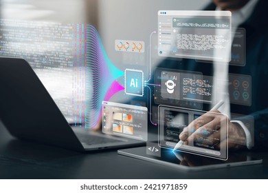 Data analysis science and big data with AI technology to help and support work for chat AI, generate code, and analysis of information on complex data sets on a computer. Insights development engineer