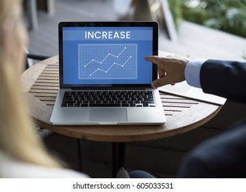 Data Analysis Summary Graph Arrow Up