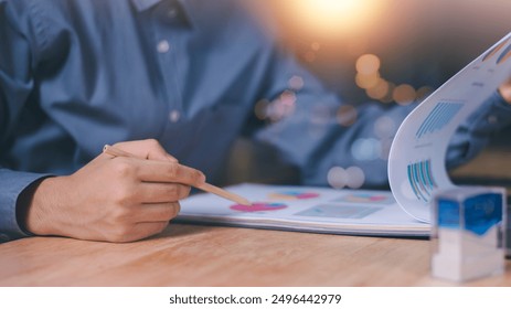 data analyst read business statistics chart reports, to analyze and improve corporate strategy, manage financial and marketing documents, update annual budget accounts, company growth data.