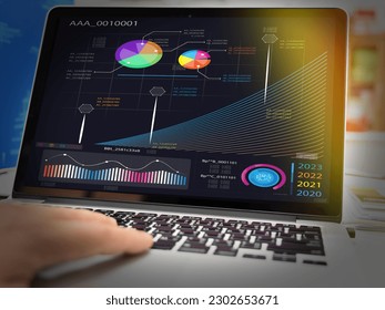 Data Analytic Dashboard Big data collection concept in any form.