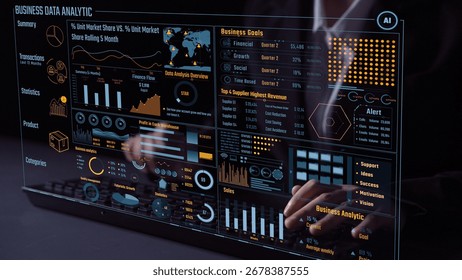 Data analytics and big data strategy for real-time analytics, predictive data modeling, business intelligence analytics, and data-driven decision-making in modern digital businesses. Thunk
