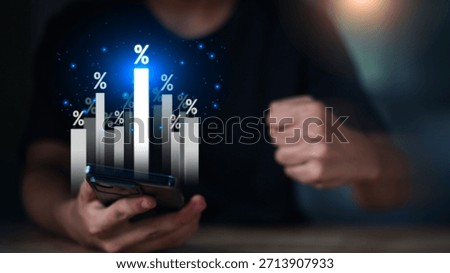 data analytics and performance metrics growth, representing financial improvement, mobile marketing success, and digital transformation in business through statistical optimization and insights.