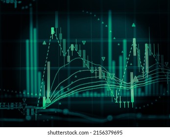Data analyzing in Forex, Commodities, Equities, Fixed Income and Emerging Markets: the charts and summary info show about "Business statistics and Analytics value". To make decision about BUY or SELL. - Shutterstock ID 2156379695