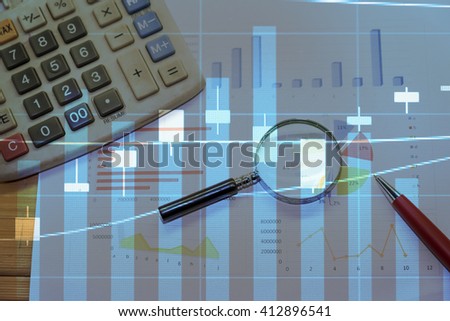 Data Analyzing Forex Market Magnifying Glass Stock Photo Edit Now - 