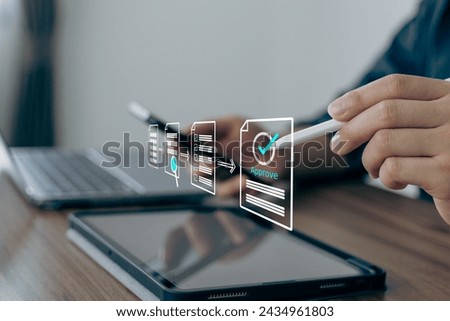 Data Approve process for online approved paperless quality assurance, Data check list and correct mark for guarantee, Prepare check and approve concepts.
