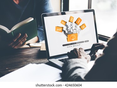 Data Backup Files Online Database Storage Concept