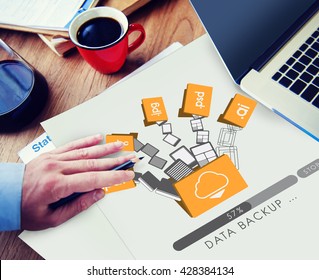 Data Backup Files Online Database Storage Concept
