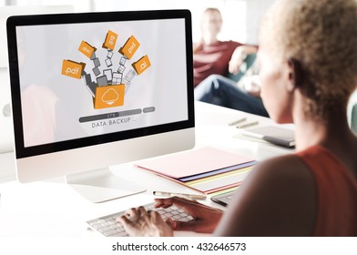 Data Backup Files Online Database Storage Concept