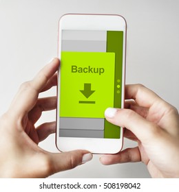 Data Backup Information Technology Concept