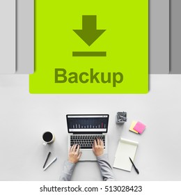 Data Backup Information Technology Concept