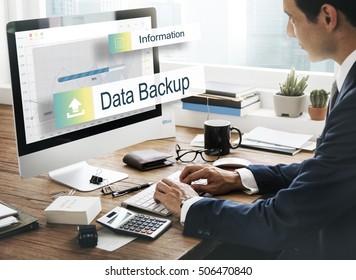 Data Backup Storage Transfer Concept