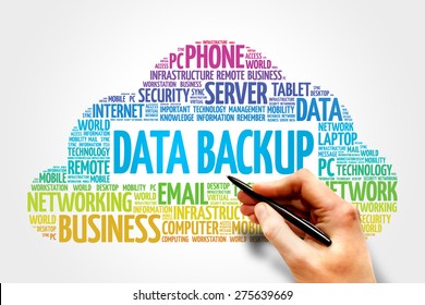 Data Backup word cloud concept