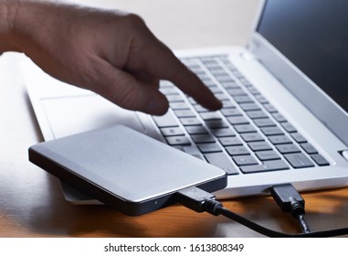 Data Being Illegally Downloaded From Computer Onto External Hard Drive
