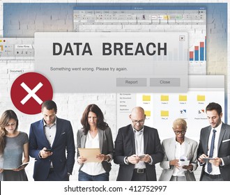 Data Breach Security Confidential Cyber Crime Concept