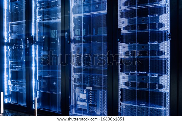Data Center Server Room Server Racks Stock Photo 1663061851 | Shutterstock