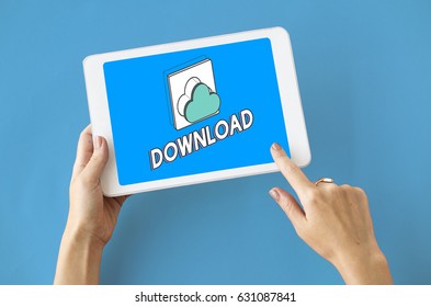 Data computing cloud icon graphic