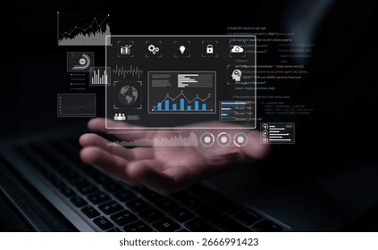 Data dashboard and analytics system supports business, analytics, and data insights through centralized charts, statistics, and monitoring interface Latch