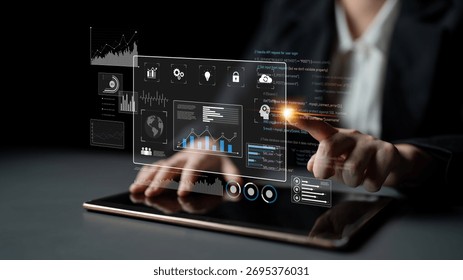 Data dashboard and analytics system supports business, analytics, and data insights through centralized charts, statistics, and monitoring interface Latch