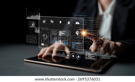 Data dashboard and analytics system supports business, analytics, and data insights through centralized charts, statistics, and monitoring interface Latch