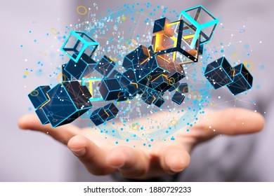 data Digital Network and data concept.