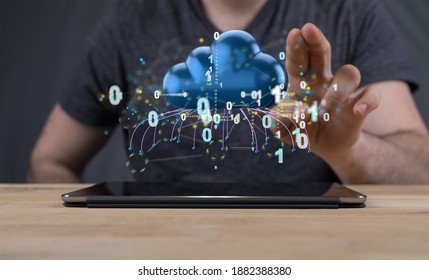 data Digital Network and data concept.