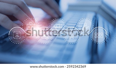 Data driven customer insights, data analysis concept. Using collected customer data to gain valuable information about behaviors, preferences and needs for decision making and marketing strategies. 