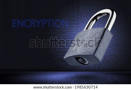 Data encryption concept. Personal data protection.