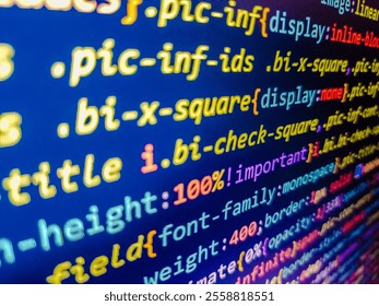 Data encryption security code on a computer display. Online password security concept. Vertical digital binary code moving motion downward. Departure board. Panel informativo en el aeropuerto.