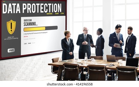 Data File Protection Firewall Malware Removal Concept
