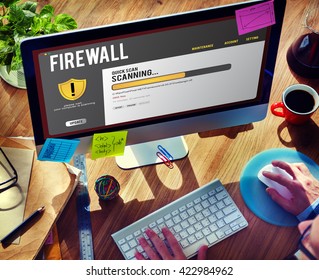 Data File Protection Firewall Malware Removal Concept