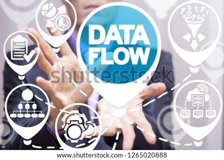 Data flow concept. Bigdata technology.