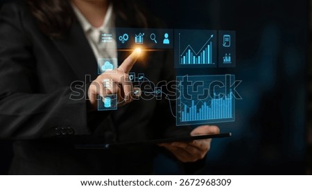 Data flow from database and cloud to processing and analytics dashboards, representing data analysis, automation, insight generation, and digital intelligence Latch