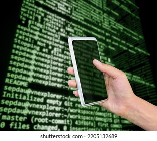 Data Hacker Or Catfish Using Sms Texting. Online Chatbot Or Tech Support Forum.