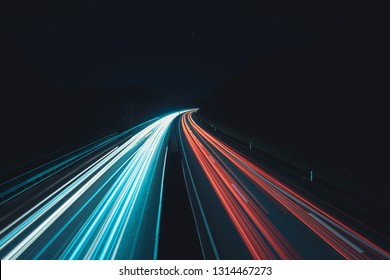 data highways at night - Shutterstock ID 1314467273