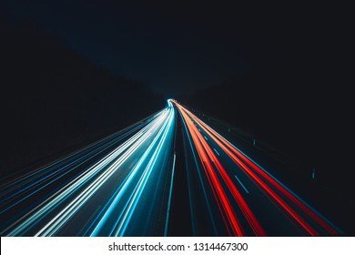 data highways at night - Shutterstock ID 1314467300