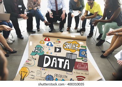 Data Information Network System Drawing Concept