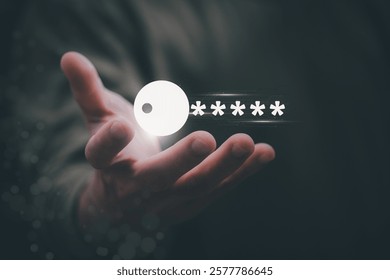 Data Information protection and encryption using network technology for security to prevent crime, hackers, and online attacks. Technology and information security in everyday life. Authentication.
