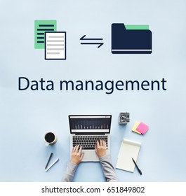 Data Information Sharing File Folder Graphic