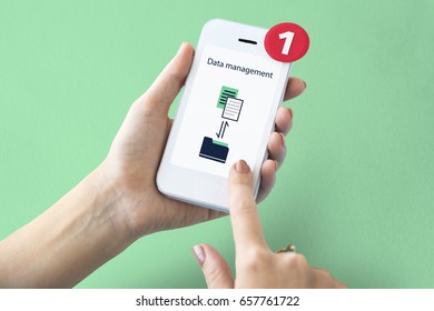Data Information Sharing File Folder Graphic
