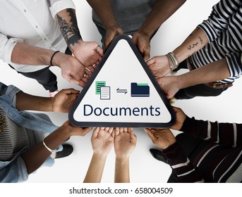 Data Information Sharing File Folder Graphic