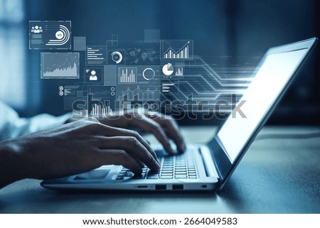 Data insights, charts, and analytics help visualize performance. Data drives strategy, analytics enhances growth, and data improves business outcomes through analytics. Vouch