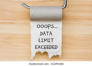 Data Limit Exceeded  - Toilet Paper As Web Message