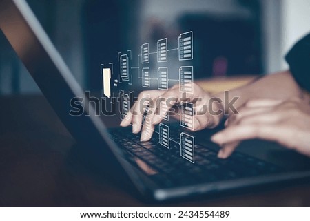 Data management system, Organizational document management, Data document digital file, Electronic file online.
